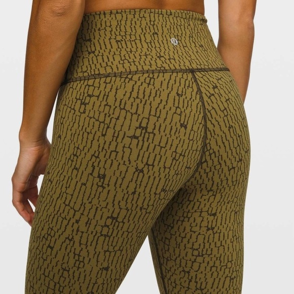 LULULEMON Leggins Womens Size 6 Olive Green - Picture 3 of 10